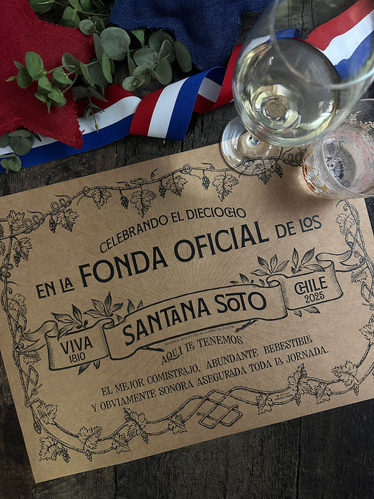 Individual Kraft · Fonda Personalizado