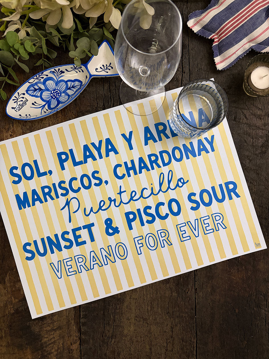 Individual Blanco · Playa Personalizado