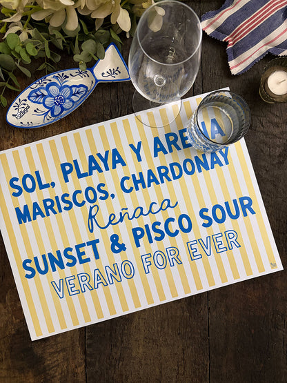 Individual Blanco · Playa Personalizado