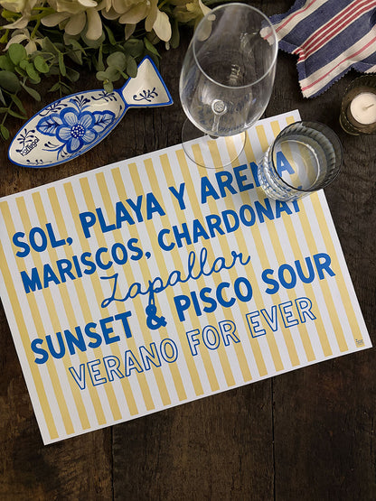 Individual Blanco · Playa Personalizado