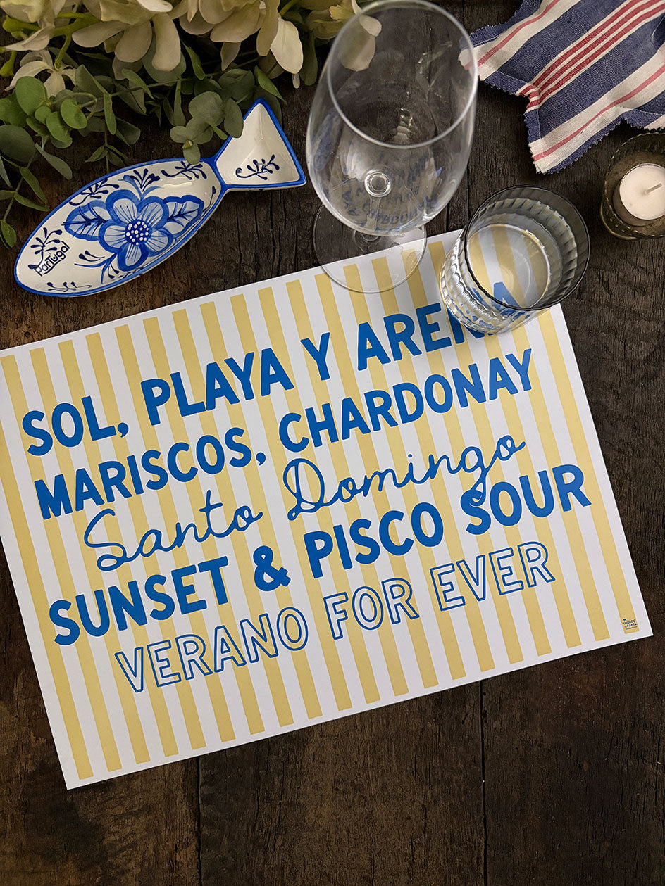 Individual Blanco · Playa Personalizado