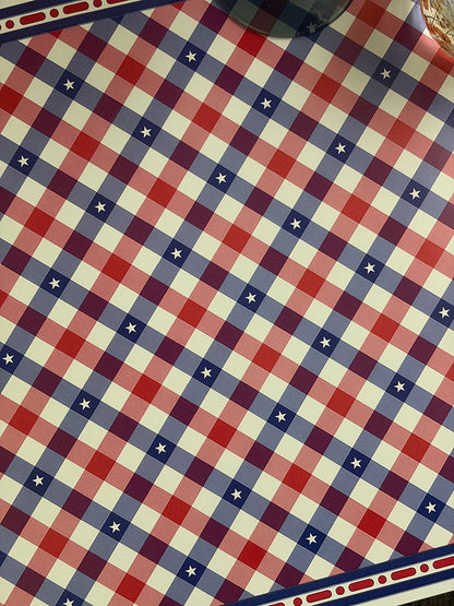 Individual Blanco · Tartan Borde