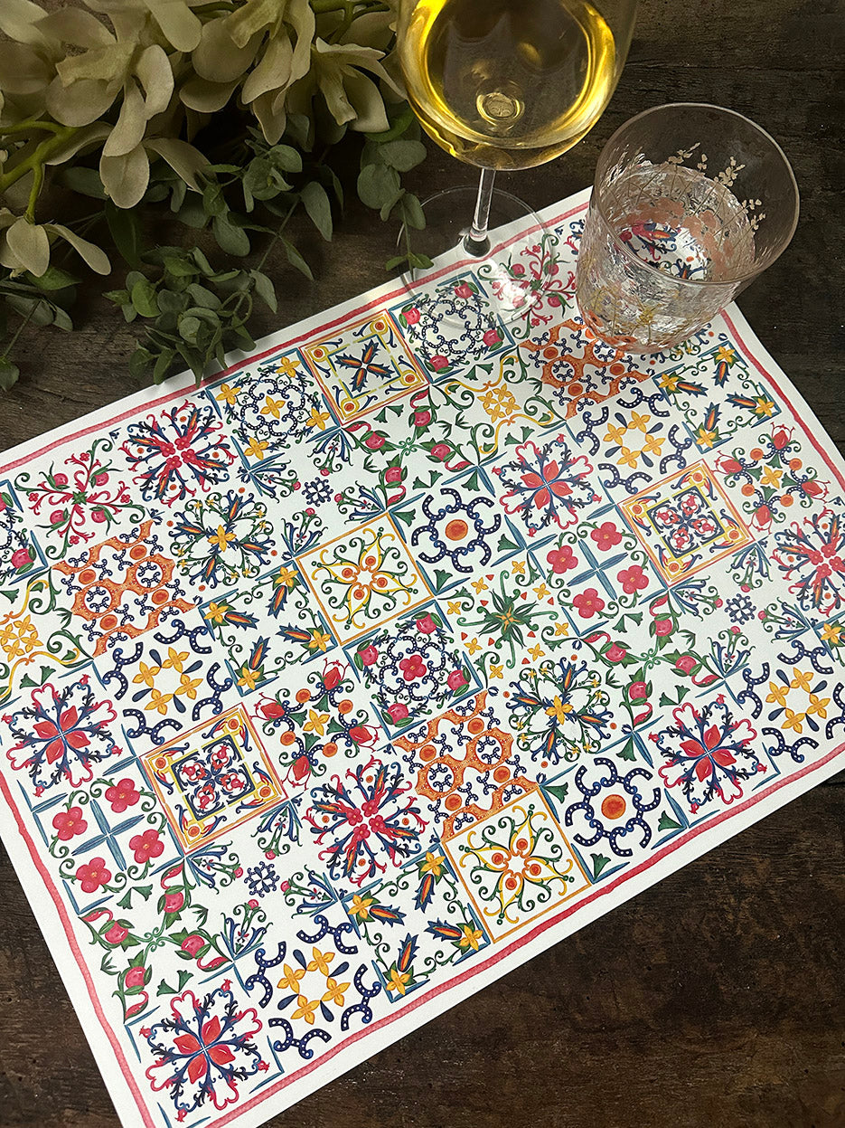 Individual Blanco · Azulejos Españoles