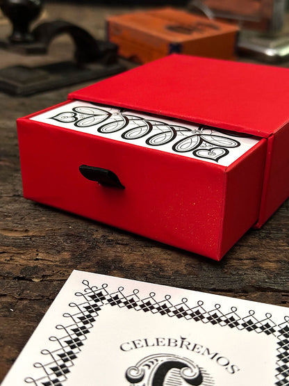 Tarjetas de Escritorio · Mix saludos Rojo