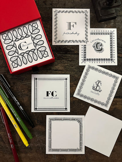 Tarjetas de Escritorio · Mix saludos Rojo