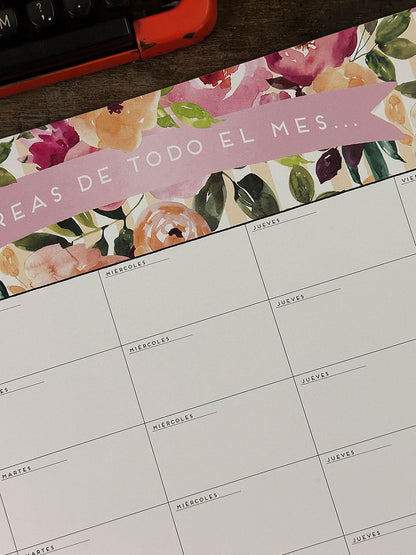 Organizador XL Mensual · Floral