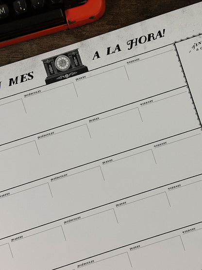 Organizador XL Mensual · A la Hora