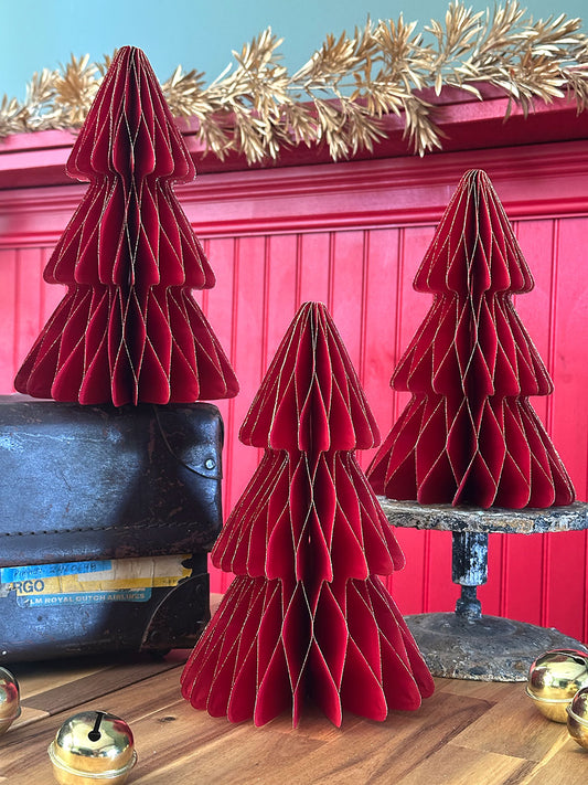 Pino Honeycomb Capas · 25 cm Rojo