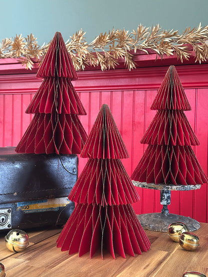 Pino Honeycomb Capas · 30 cm Rojo