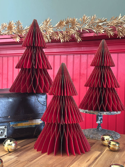 Pino Honeycomb Capas · 30 cm Rojo