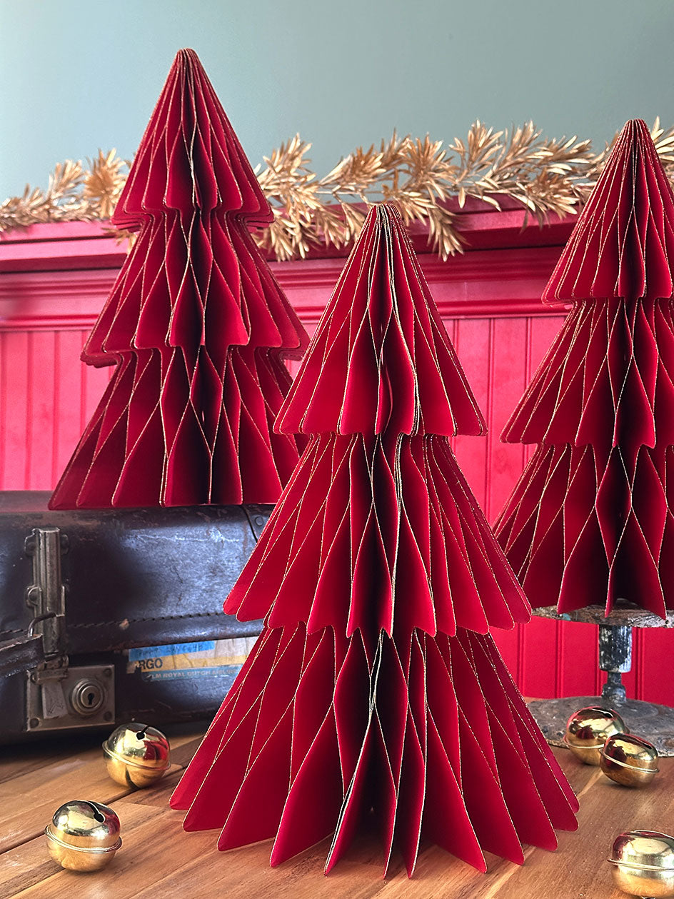 Pino Honeycomb Capas · 38 cm Rojo