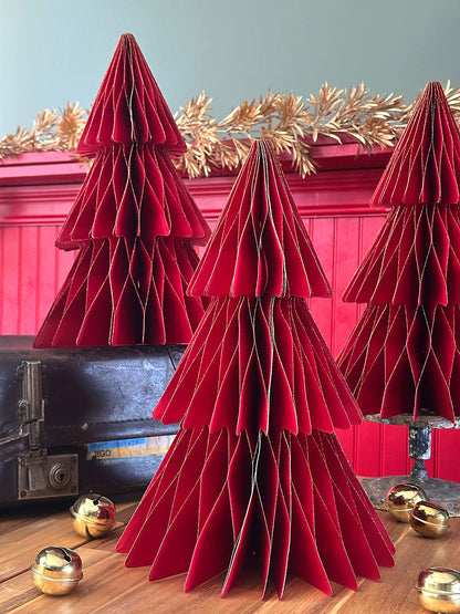 Pino Honeycomb Capas · 38 cm Rojo