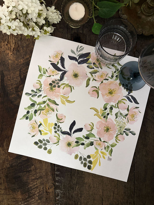 Plato Base · Flores Blancas
