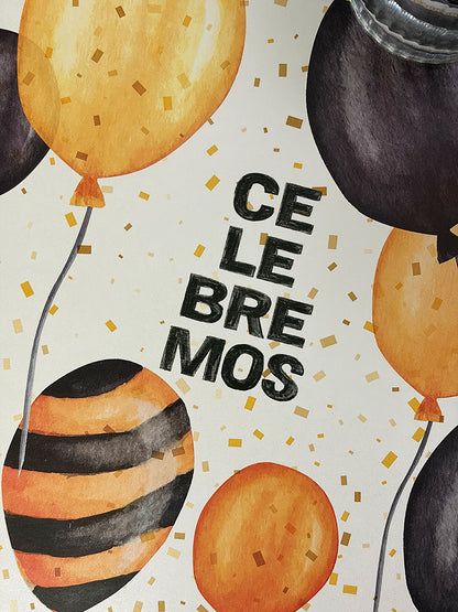 Plato Base · Globos Dorados
