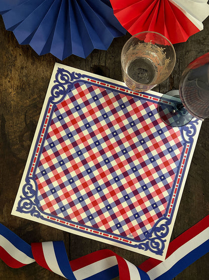 Plato base  · Borde Tartan