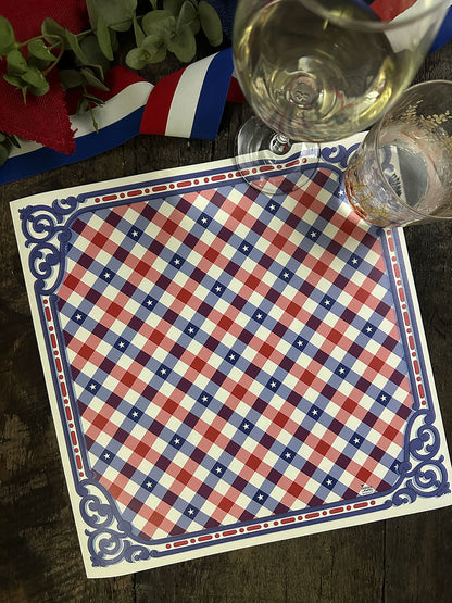 Plato base  · Borde Tartan