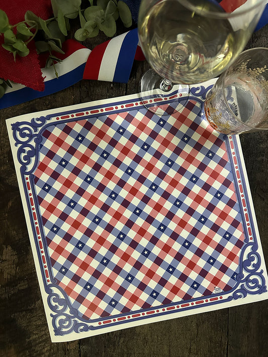 Plato base  · Borde Tartan