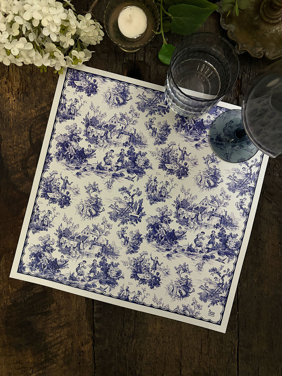 Plato Base · Toile de Jouy
