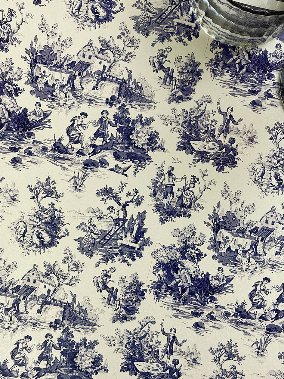 Plato Base · Toile de Jouy