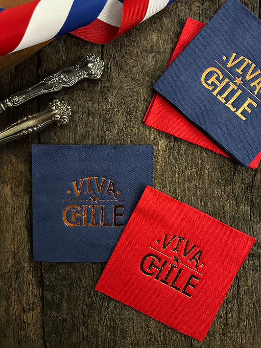 Servilleta cocktail · Viva Chile