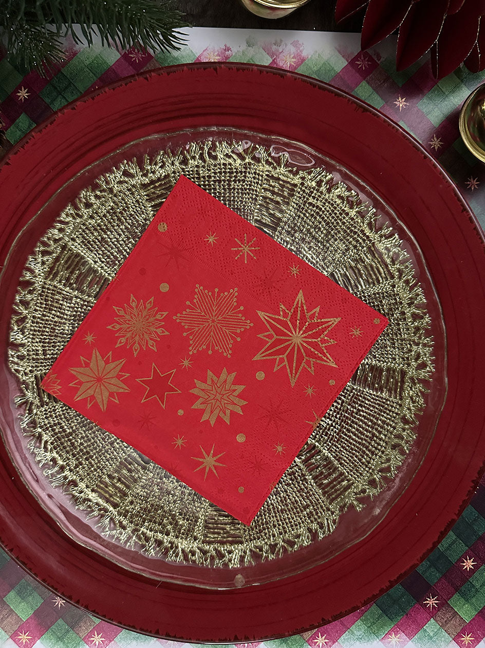 Servilleta Cocktail · Stargazing Red