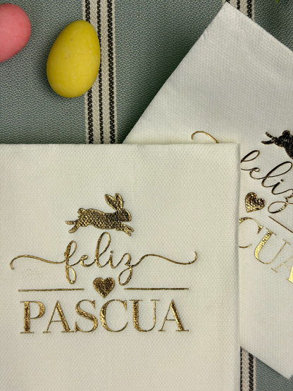 Servilleta Cocktail · Feliz Pascua