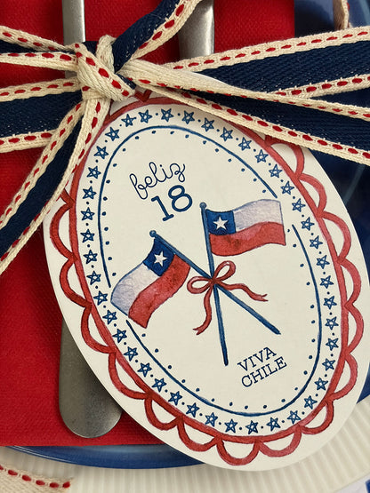 Tag de Mesa · Oval Banderas