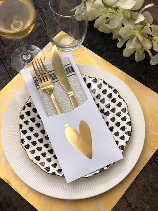 Estuche Papel Corazón Folia Blanco