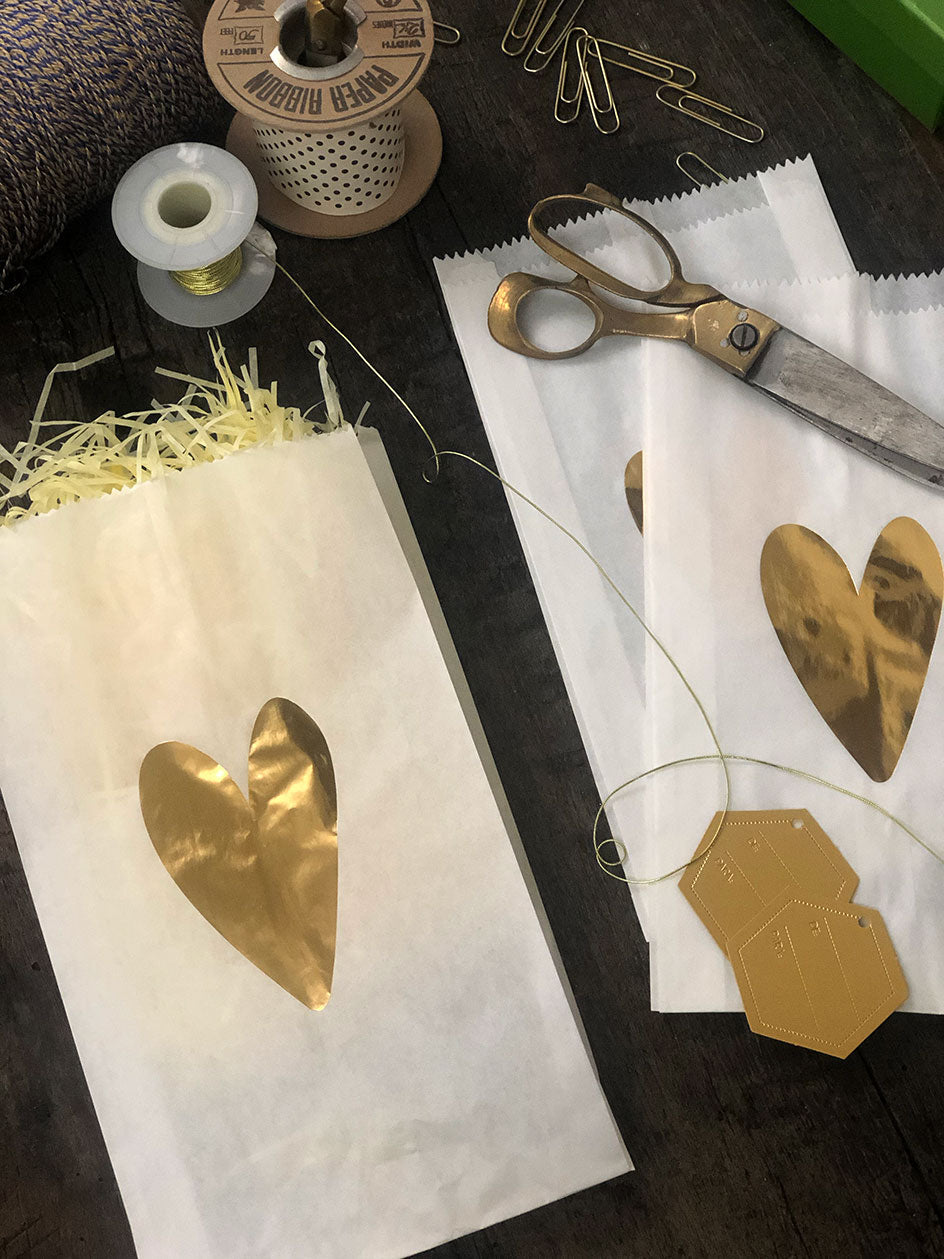 Bolsa Mediana Blanca · Corazón