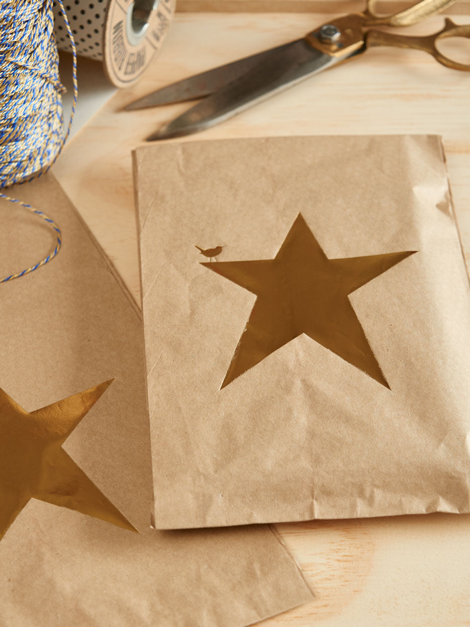 Bolsa Regalo Mediana Kraft Dorada