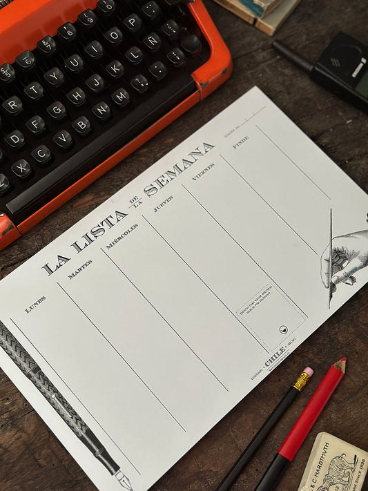 Organizador M Semanal · Lista Semana Blanco