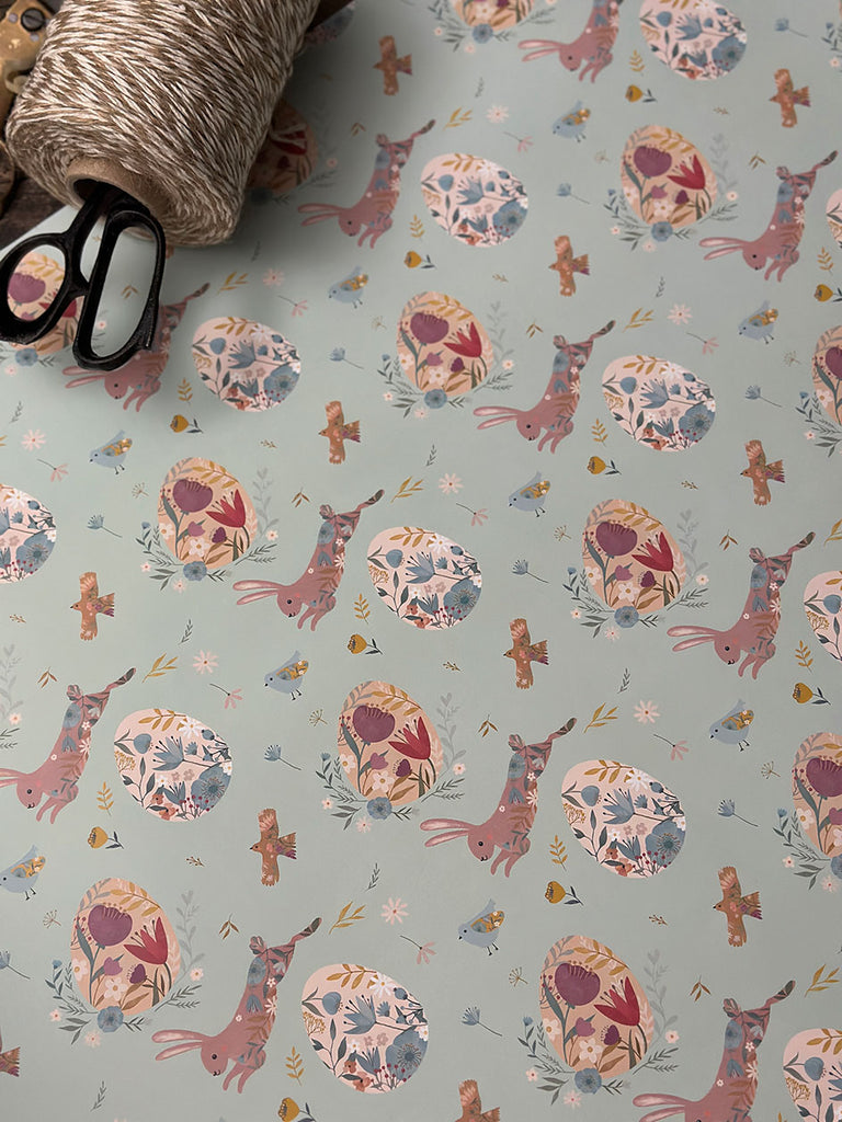 Papel de Regalo · Conejos Celestes
