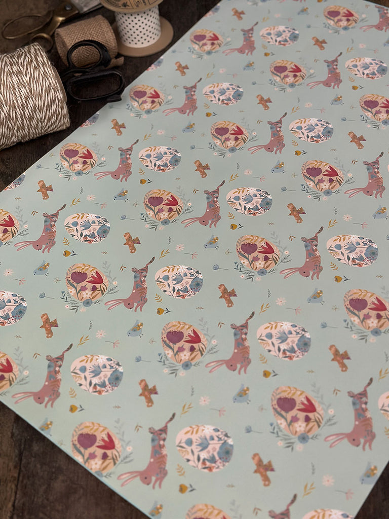 Papel de Regalo · Conejos Celestes