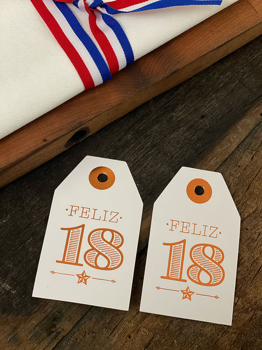 Tag de Mesa Folia ·Feliz 18