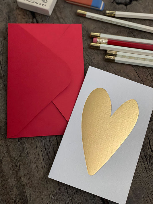 Tarjeta Folia · Corazón Blanco